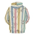 thumbnail image 5 of Pastel Stripes Floral Branches Design Oversized Hoodies For Men Teen Pullover With Pocket Mens Pullover Hoodie Sweatshirt S-5XL, 5 of 6