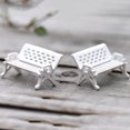 thumbnail image 6 of opvise 2Pcs Mini Park Seat Bench Garden Ornament Miniature Craft Fairy Dollhouse Decor White, 6 of 8