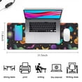thumbnail image 5 of Long Mouse Pads for Desk,Whimsical Halloween Pattern Desk Mats on Top Of Desks, Desk Mouse Pad Extra Large with 3mm Non-Slip Base and Stitched Edge for Gaming,Office,Work,Home 31.5x11.8in, 5 of 5