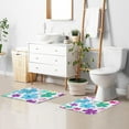 thumbnail image 5 of Dreamtimes Bathroom Rugs Sets 2 Piece Soft Absorbent Bath Rug and U-Shaped Contour Toilet Rug, Non-Slip Bath Carpet Bath Mats for Bathroom 17.3"x13.4"+23.6"x15.7", Colorful Doodle Flowers, 5 of 5