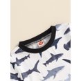 thumbnail image 5 of vera natura Baby Boys Shorts Set, Fish Print Short Sleeve Crew Neck T-shirt with Shorts Summer Outfit, 5 of 9
