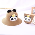 thumbnail image 4 of Conjunto de sombrero de paja de verano para niñas, bolso de mano, sombrero de Sol de flores, Sombrero de Panamá, sombrero de Sol para niños, niñas pequeñas, 4 of 4