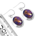 thumbnail image 3 of Copper Purple Turquoise Women Jewelry 925 Sterling Silver Earring, 3 of 5