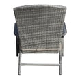 thumbnail image 4 of Outdoor Wicker Chair With Seat And Back Cushions Wide Armrest Rattan Upholstered Armchair For Bedroom Swimming Pool Courtyard, 4 of 9