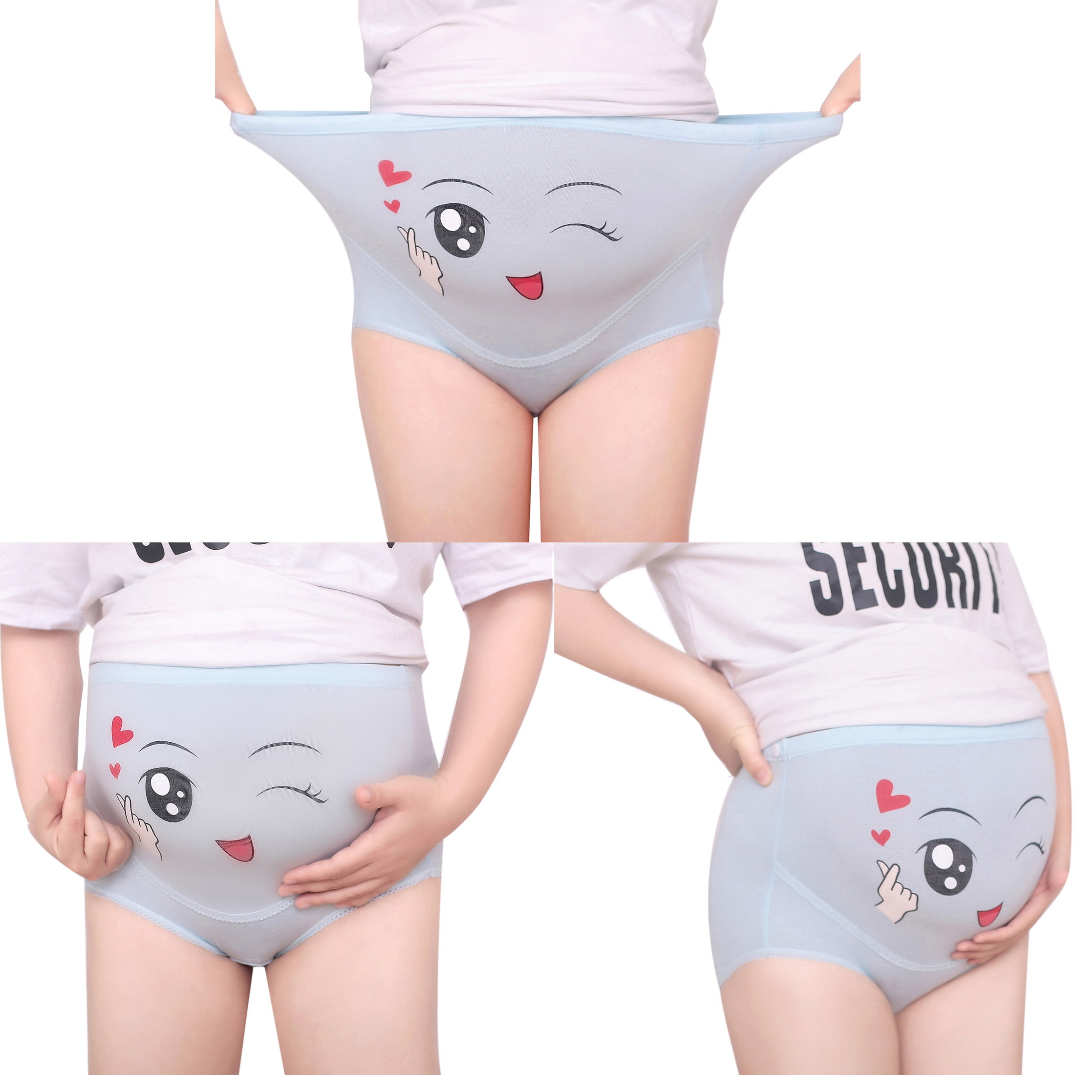 TESOON Maternity Cotton Briefs High Waist Pregnancy Underwear Adjustable 3  Pack 