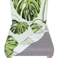 thumbnail image 3 of Stretch Printed Dining Chair Covers, Spandex Removable Washable Dining Chair Protector Slipcovers for Home, Kitchen, Party, Restaurant - Set of 6, Green Leaves, 3 of 7