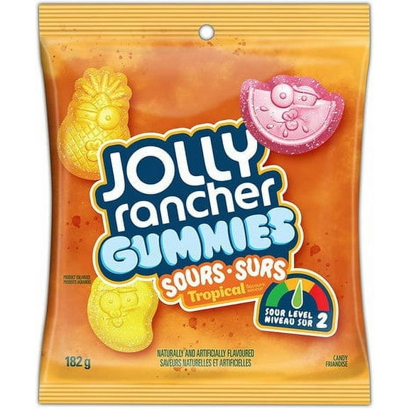 Jolly Rancher Gummies Sours, Tropical Flavors, 182g/6.4 oz. {Imported from Canada}