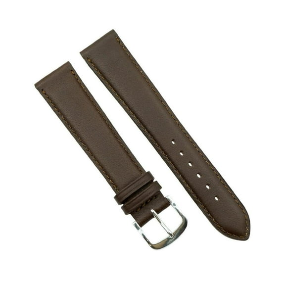 17mm Brown Soft Leather Watch Strap