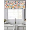 thumbnail image 4 of Colorful Shell Curtain Valances for Windows, Beige Burlap Summer Beach Coastal Kitchen Valance Window Treatment, Light Filtering Block Curtains for Bathroom/Bedroom/Living Room 42'' x 18'', 4 of 9