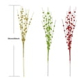 thumbnail image 2 of Christmas Artificial Glitter Berry Stem Decorations, Decorative Bead Sticks Xmas Picks Glittery Twigs Branches for Christmas Tree Wreath Gift Vase Party Ornaments Gold Red Green Mixed 30 PCS, 2 of 7