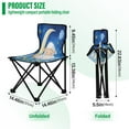 thumbnail image 3 of BZSMCE Camping Chairs Modern Sheep on A Crescent Moon Pattern Folding chair, 3 of 8