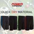 thumbnail image 5 of Power Forward 4 Pack: Boys Youth Athletic Active Performance Sports Workout Basketball Lightweight Gym Shorts, 5 of 6