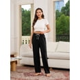 thumbnail image 4 of HEARTNICE Womens Cotton Pajama Pants, Buttery Soft Lounge PJ Bottoms with Pockets Sleepwear,(Black,XL), 4 of 5