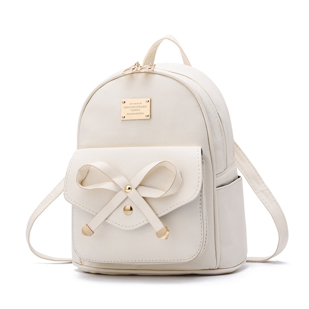 Women Mini Backpack Fashion Bowknot Cute Casual Daypack Faux  display picture 3