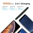 thumbnail image 6 of Gigastone Qi Wireless Portable Charger 10000mAh , Wireless Power Bank with Dual USB Output Ports (USB-A, USB-C) 18W PD3.0 and QC3.0 Fast Charge – External Battery – Black, 6 of 6