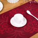 thumbnail image 4 of Estera aislante fácil de limpiar, resistente al agua y antideslizante, tejido de mesa con nudo chino, 6 uds., 4 of 5
