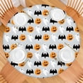 thumbnail image 2 of Halloween Pumpkin Ghost Bat Pattern Round Fitted Tablecloth with Elastic Edge,Dining Table Cover Waterproof,Outdoor Round Tablecloth for Camping,Dining,Indoor and Outdoor, 2 of 7