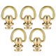 thumbnail image 1 of Lot de 5 rivets en D, clous en laiton, clous Chicago, vis, cuir, artisanat, cloche à parfum, or, 10 x 5 mm, 1 of 2