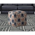 thumbnail image 5 of HomeRoots 518317 17 x 17 x 17 in. Pink & Blue Canvas Floral Pouf Ottoman, 5 of 5