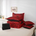thumbnail image 6 of Homewish Gothic Halloween Spider Web 7 Pieces Full Size Bedding Sets,Bat Spooky Pattern Full Size Bed in a Bag,Red Black,Black Reversible, 6 of 8