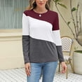 thumbnail image 6 of Long Sleeve Shirts For Women Tops Casual Shirts Round Neck Pullover Crew Neck Womens Blouses, 6 of 7
