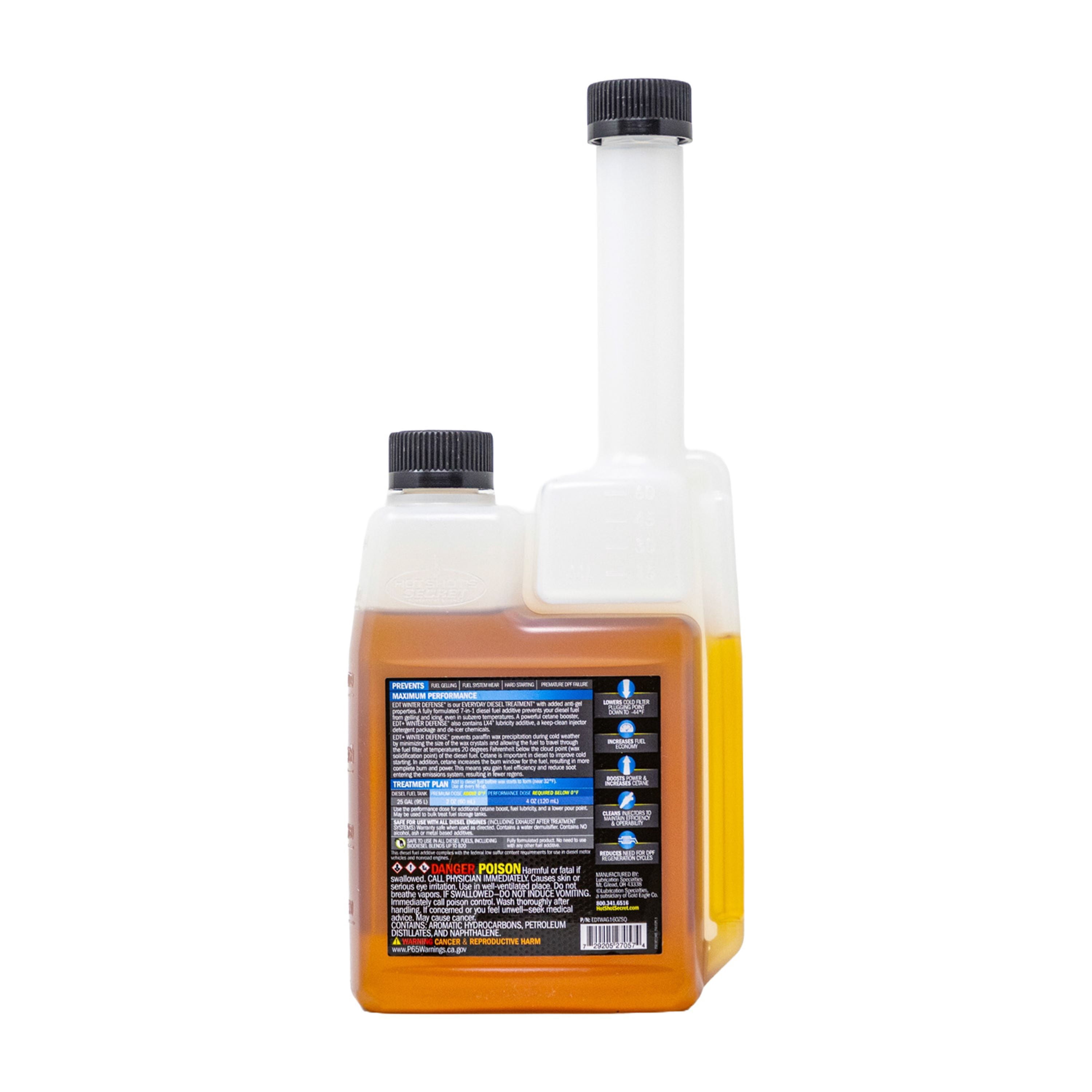 (6 pack) Hot Shot's Secret EDT+ Winter Defense - 16 oz. 7-in-1 Anti-Gel Fuel Booster – Winter Diesel Treatment, Treats 200 Gallons.