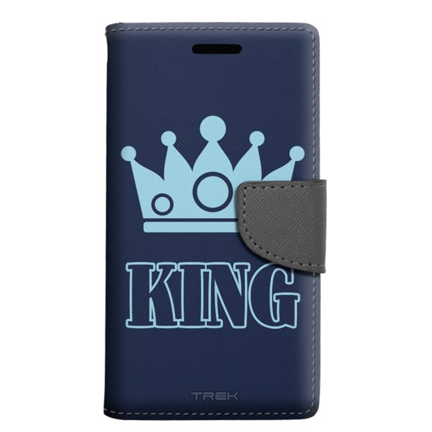 Motorola Moto E4 Wallet Case Blue Queen Crown Walmart Com