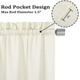 thumbnail image 2 of Yesfashion Waffle Weave Curtains, Waterproof Rod Pocket Textured Tier Curtains for Kitchen Bathroom, 2 of 7