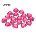 thumbnail image 3 of Uxcell 20Pcs Acrylic Flat Back Rhinestones 30mm/1.2 inch Heart Artificial Gemstone for Crafts Jewelry Making Peach Red, 3 of 7