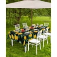 thumbnail image 4 of Outdoor Tablecloth with Umbrella Hole for Patio/Picnic/Party/Camping, Orange Lemon Waterproof Table Cloth Rectangle Table Cover Washable, Spring Leaves Vintage Pastoral Country 60"x 102", 4 of 7
