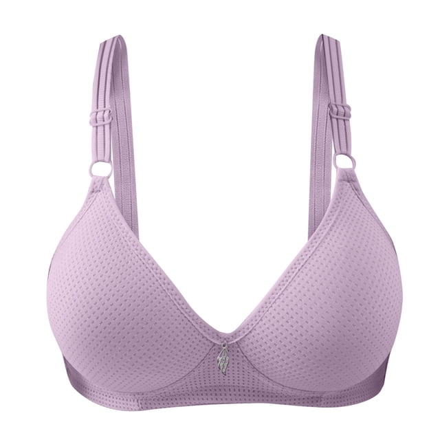 B91xZ Fashion Lace Unlined Underwire Bra Sheer Mesh Demi Underwire Bra,Purple 42