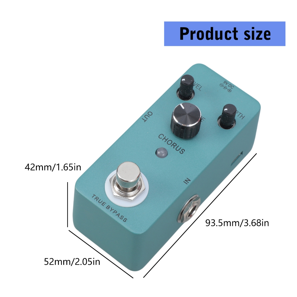 Classical Choruses Guitar Effect Pedal for Electric Guitar Bass True Bypass Guitar Choruses Pedal Analog Choruses Effect