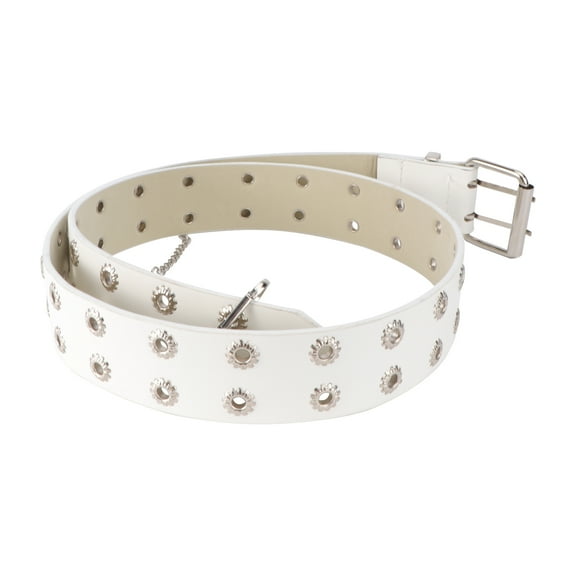 DECORNIJIA Women Chain Belt 1Pack Gear Shape Buckle Classic Style Resistant Imitation Leather Metal 39.4x1.5in