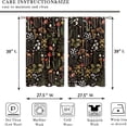 thumbnail image 2 of Retro Mushroom Small Kitchen Curtains Rustic Botanical Window Treatment Plant Herb Vintage Cafe Short Curtains for Bathroom Dining Laundry Room Flower Floral Tier Treatment Drapes 27.5x39 inch, 2 of 6