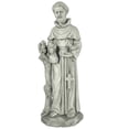 thumbnail image 4 of LuxenHome Grey MgO Saint Francis Indoor/Outdoor Statue, 4 of 5
