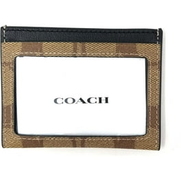 COACH Men ID Card Wallet In Signature Canvas QB/Charcoal COACH Men ID Card Wallet In Signature Canvas QB/Charcoal