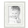 thumbnail image 2 of ArtToFrames 8" x 11" Majestic White Picture Frame, 8x11 inch Silver Wood Poster Frame (WOM-5198),  Pack, 2 of 7
