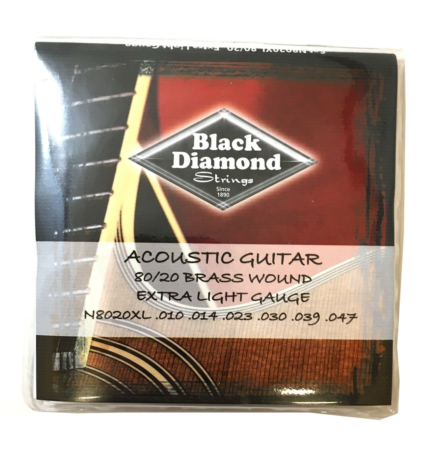Black Diamond Guitar Strings Acoustic Extra Light Brass Wound 1047