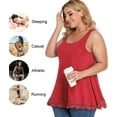 thumbnail image 5 of Tank Tops for Women Basic Camisole with Built in Bra Casual Wide Strap Sleeveless Layer Top for Summer, 5 of 6