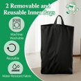 thumbnail image 2 of 100L Large Capacity Recycling Bin for Bottles & Glass | Heavy-Duty Sorting Container with Removable Bag | Ideal for Home, Office & Commercial Use, 2 of 7
