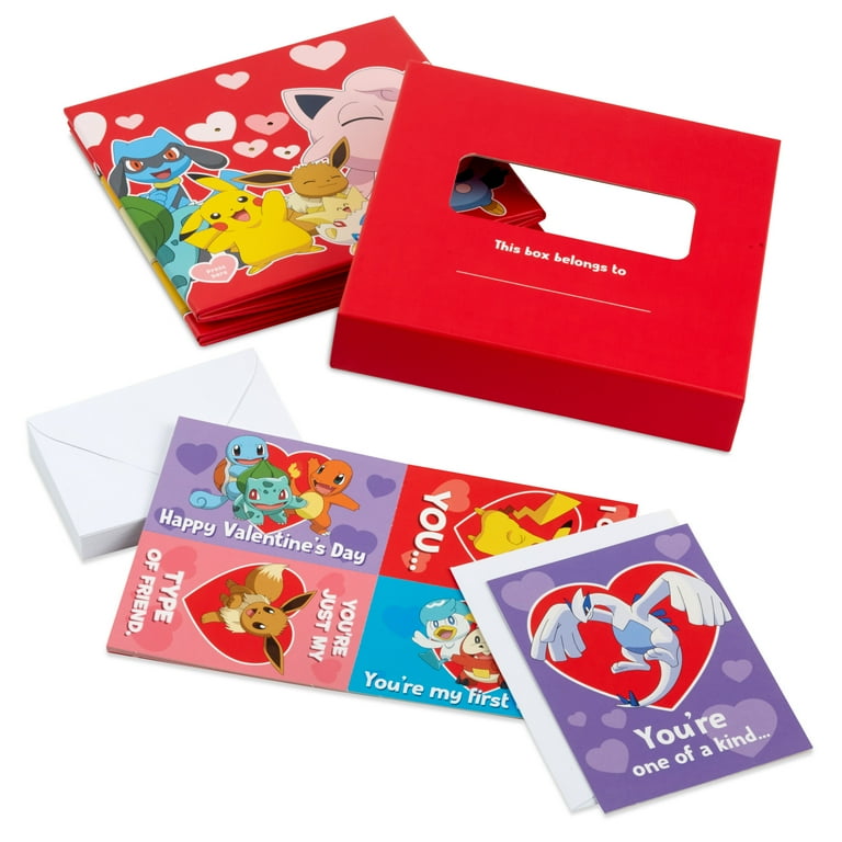 Pokmon Full of Adventure Kids Classroom Valentines Set With Cards and Light-Up Mailbox With Sound Pokmon Full of Adventure Kids Classroom Valentines Set With Cards and Light-Up Mailbox With Sound