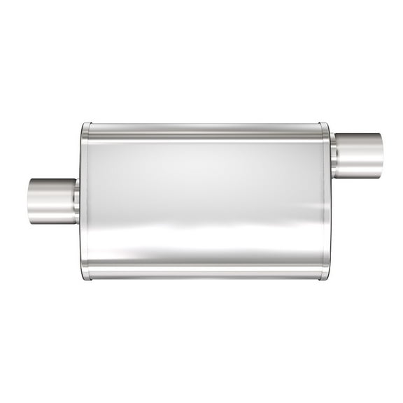 Multi-Chamber Performance Muffler; 3in. Offset/Center; 4x14x9 Body