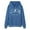 Blue, variant on Women Hoodie Women Casual Fashion Letter Print Hoodie Graphic Drawstring Pullover Preppy Sweatshirt Hooded Sweatshirt Women Blue Jacket Women, Size S