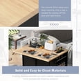 thumbnail image 5 of JESTOP Kitchen Island Cart with Power Outlet, Wood Drop-Leaf Top and Wine Rack, Rolling Mobile Kitchen Island on 5 Wheels with Adjustable Shelves, Storage Cabinet, and Drawers, 39.8 Inch Width, 5 of 8