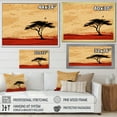 thumbnail image 4 of Designart "Harmony of African Trees I" Extra Large Floral Framed Wall Art - Global Orange Tree African Entryway Framed Wall Art, 4 of 6
