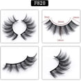 thumbnail image 2 of 5 pares de pestañas postizas de aspecto natural, extensiones de pestañas postizas 3D hechas a mano, gruesas y naturales, pestañas negras reutilizables para maquillaje, 2 of 4