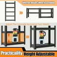 thumbnail image 5 of Kitchen Shelves, Adjustable 5-Tier Storage Shelves, Easy Assembly, Kitchen Organizers and Storage, Metal Shelf for Living Room, Bedroom and Garage, Black (15.7" W x 15.7" D x 63" H), 5 of 7