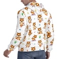 thumbnail image 6 of Uemuo Tigers go in for Sports Pattern Men's Hoodie - Casual Pullover Hoodie with Kangaroo Pocket, Stylish Hooded Sweatshirt for Everyday Wear-Small, 6 of 7