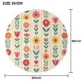thumbnail image 6 of Pioneer Flower Floral Print Pattern Round Tablecloth 60"x60",Wrinkle Wipeable Table Cloth for Kitchen Dining Room Picnic Patio Party, 6 of 6