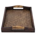 thumbnail image 3 of Wooden Serving Tray, Dual Handles Vintage Serving Tray, Fruits For Kitchen Home Tea Set, 3 of 8